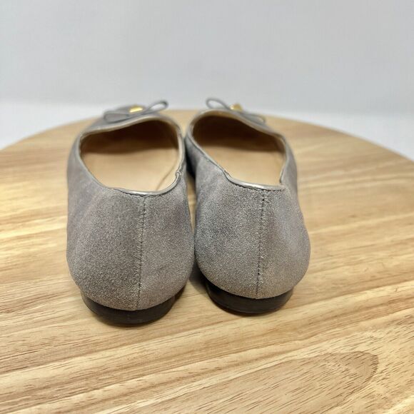 Kate Spade Silver Shimmer Ballet Flats Women’s 6.5 Office Work Professional - Picture 3 of 10
